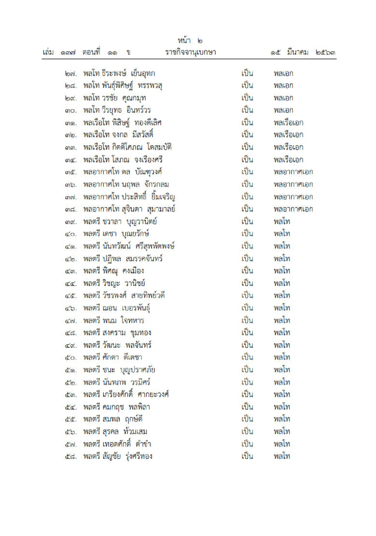พระราชทานยศ "ทหาร-ตำรวจ 228 นายพล"