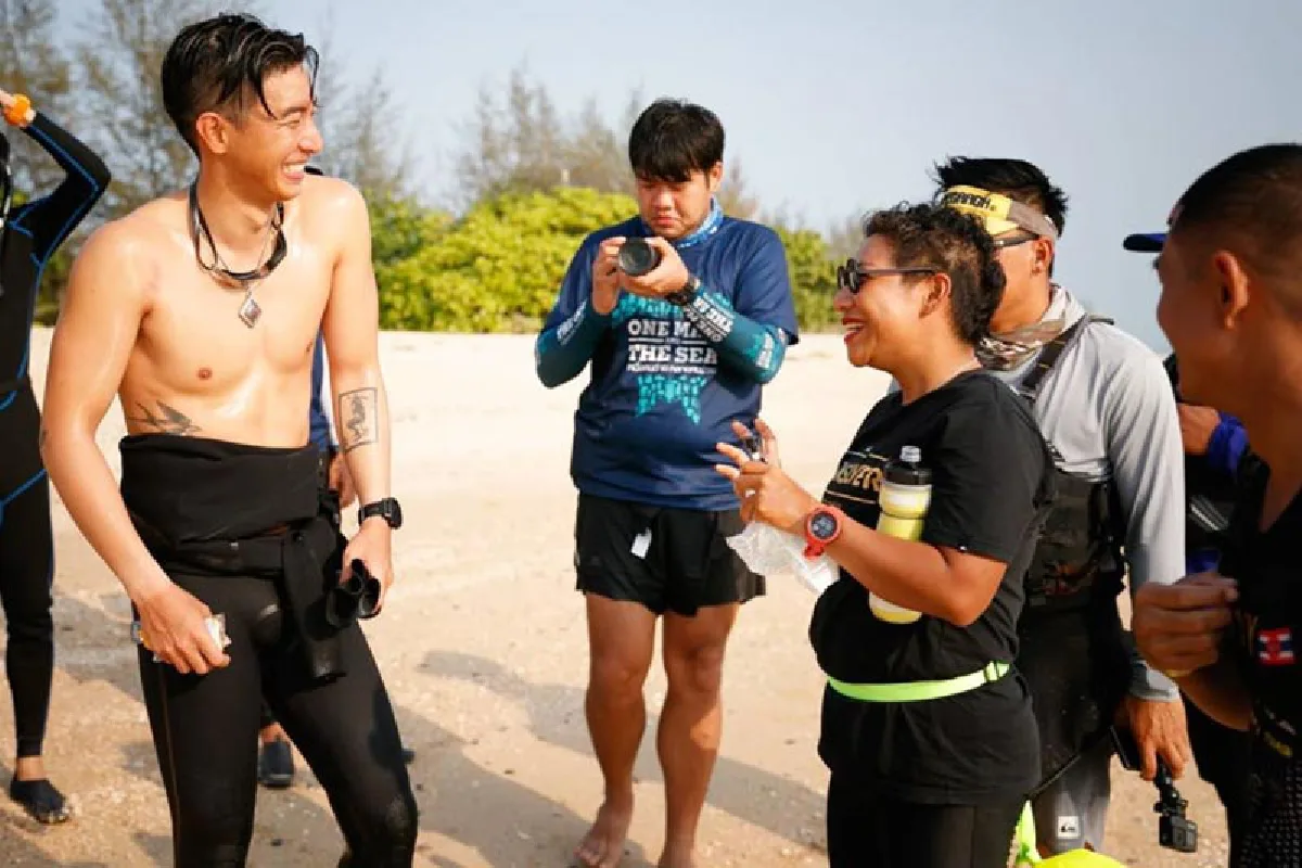 ณิชา โพสต์ถึง โตโน่ ในวันที่ทำภารกิจว่ายน้ำข้ามเกาะ สั้นๆแต่ความหมายซึ้ง