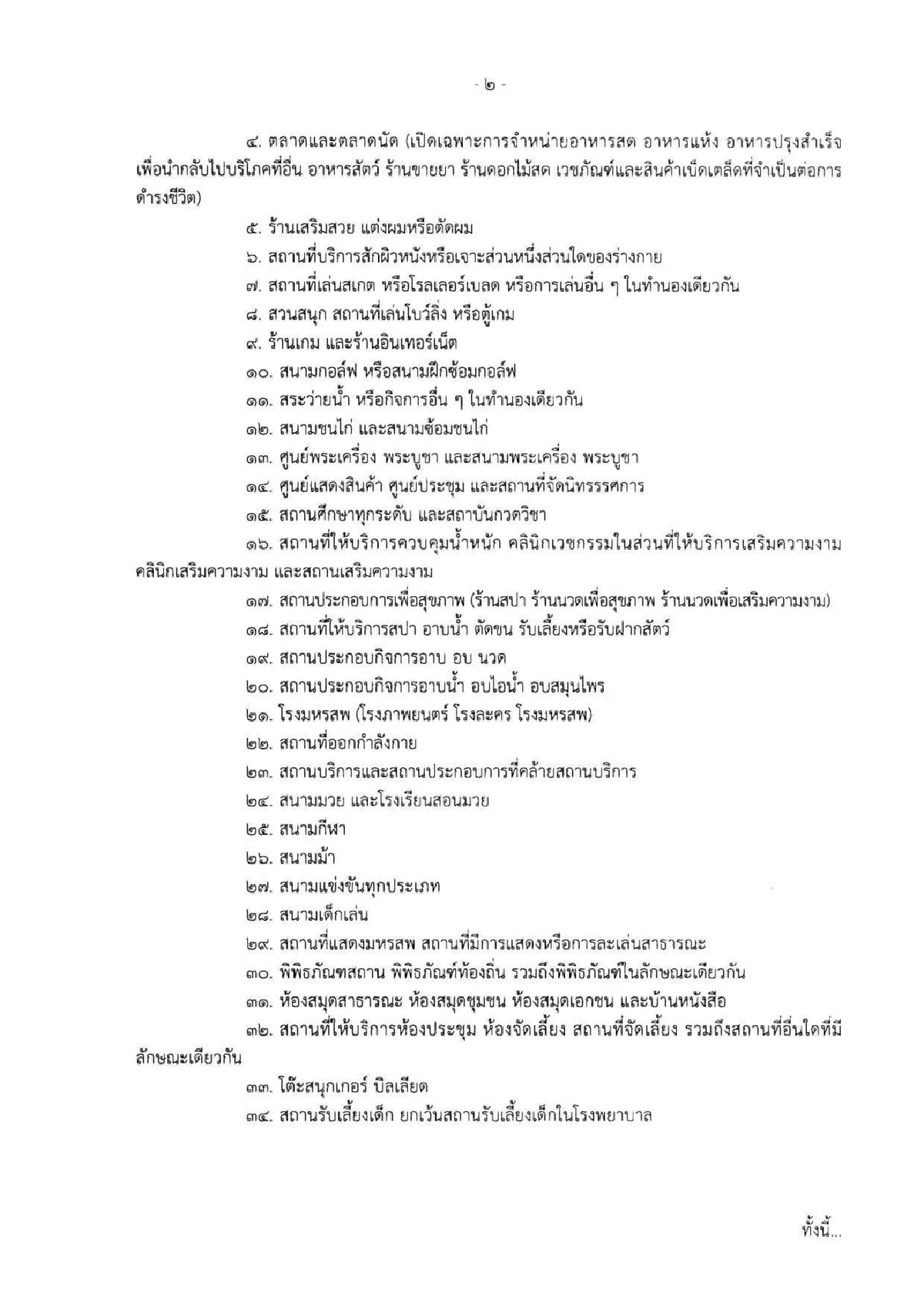 กทม.ประกาศปิดสถานที่เพิ่ม เริ่ม 28 มี.ค.