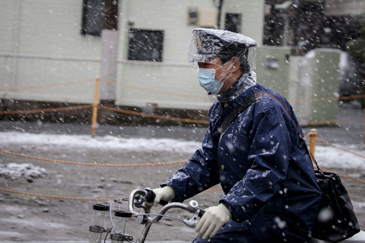 โตเกียวเจอหิมะหลงฤดูตกกลางช่วงซากุระบาน