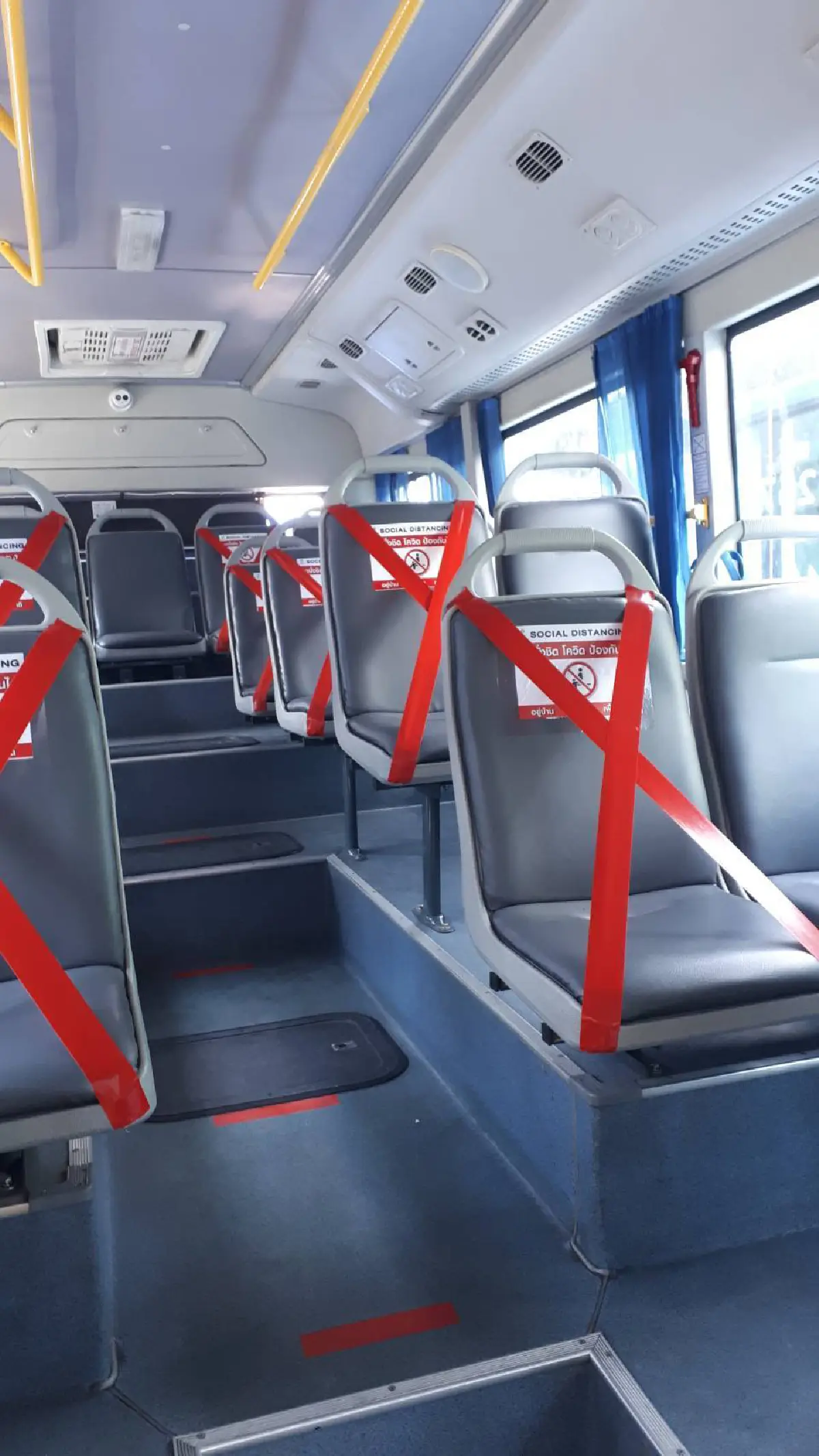 ขสมก.เพิ่มมาตรการเว้นระยะห่างบนรถโดยสาร