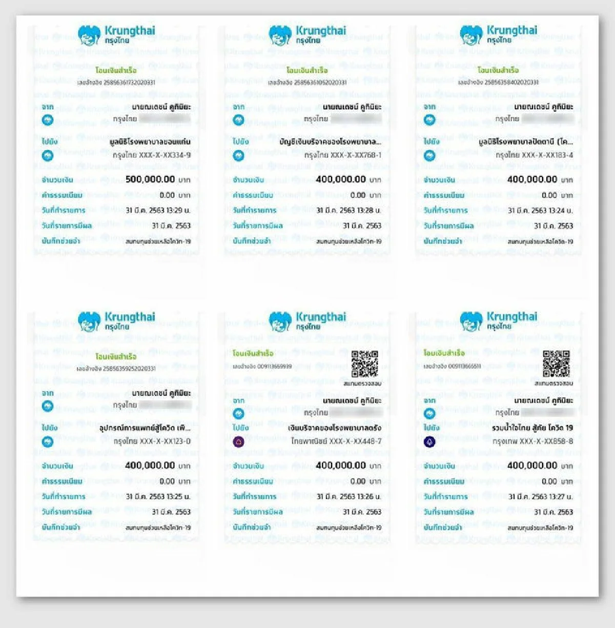 ณเดชน์ บริจาคเงิน 2.5 ล้านบาท ให้ 6 โรงพยาบาลสู้โควิด-19