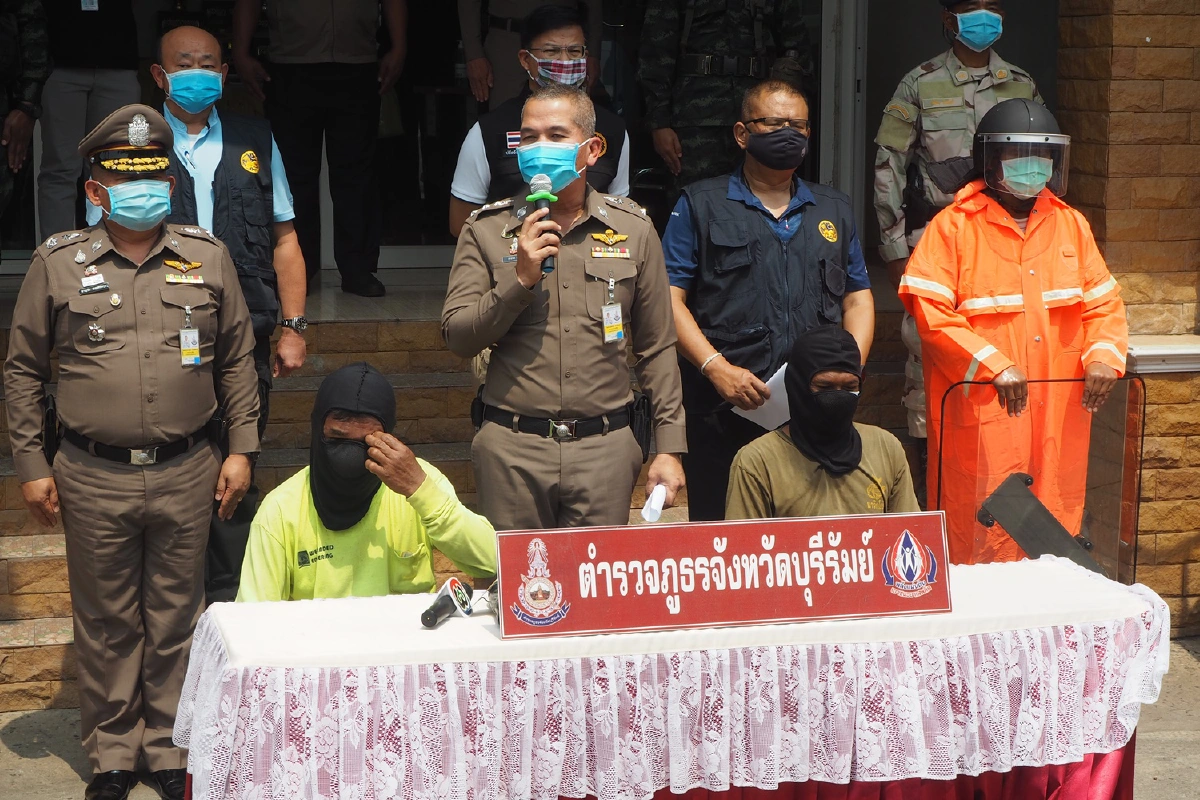 บุรีรัมย์จับจริง! 2 รายแรกฝ่าฝืนคำสั่งควบคุมโรคโควิด-19 