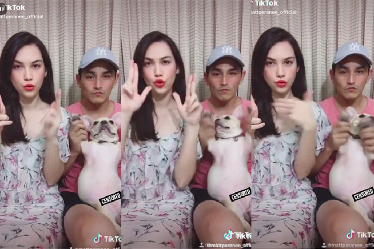 กักตัวกับหวานใจ! “แมท ภีรนีย์” ควง “สงกรานต์” โชว์หวานทำคลิปเต้น