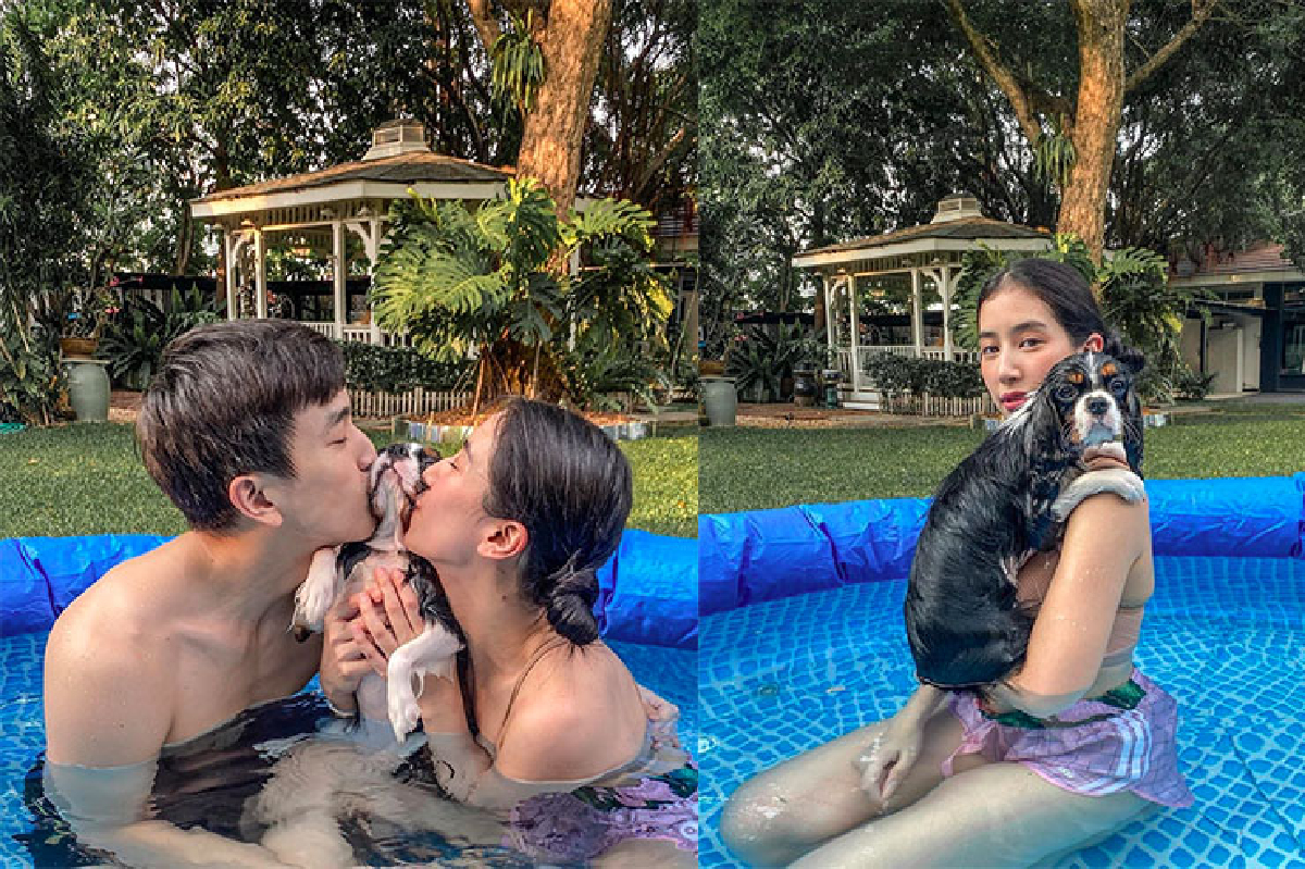 "มิ้นต์-ภูผา" อุ้มน้องหมาแสนรักเล่นน้ำคลายร้อน พร้อมโชว์โมเมนต์มุ้งมิ้ง "มิ้นต์-ภูผา" อุ้มน้องหมาแสนรักเล่นน้ำคลายร้อน พร้อมโชว์โมเมนต์มุ้งมิ้ง