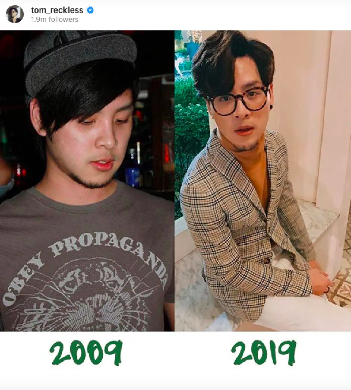  ตามติดแฮชแท็ค #10yearchallenge ของเหล่าคนบันเทิงที่ขุดรูปเก่ามาโชว์