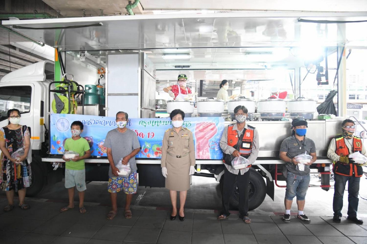 กทม.เปิดรถครัวสนามปรุงอาหารแจกจ่ายประชาชนย่านบางซื่อ กทม.เปิดรถครัวสนามปรุงอาหารแจกจ่ายประชาชนย่านบางซื่อ