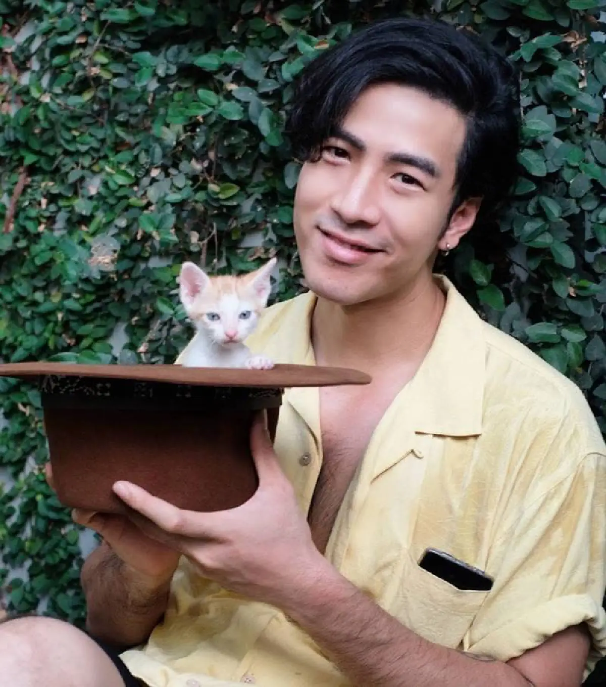 โย่ง อาร์มแชร์ เผยภาพน่ารัก น้องส้มหยุด ลูกแมวที่ช่วยมาจากข้างถนน 