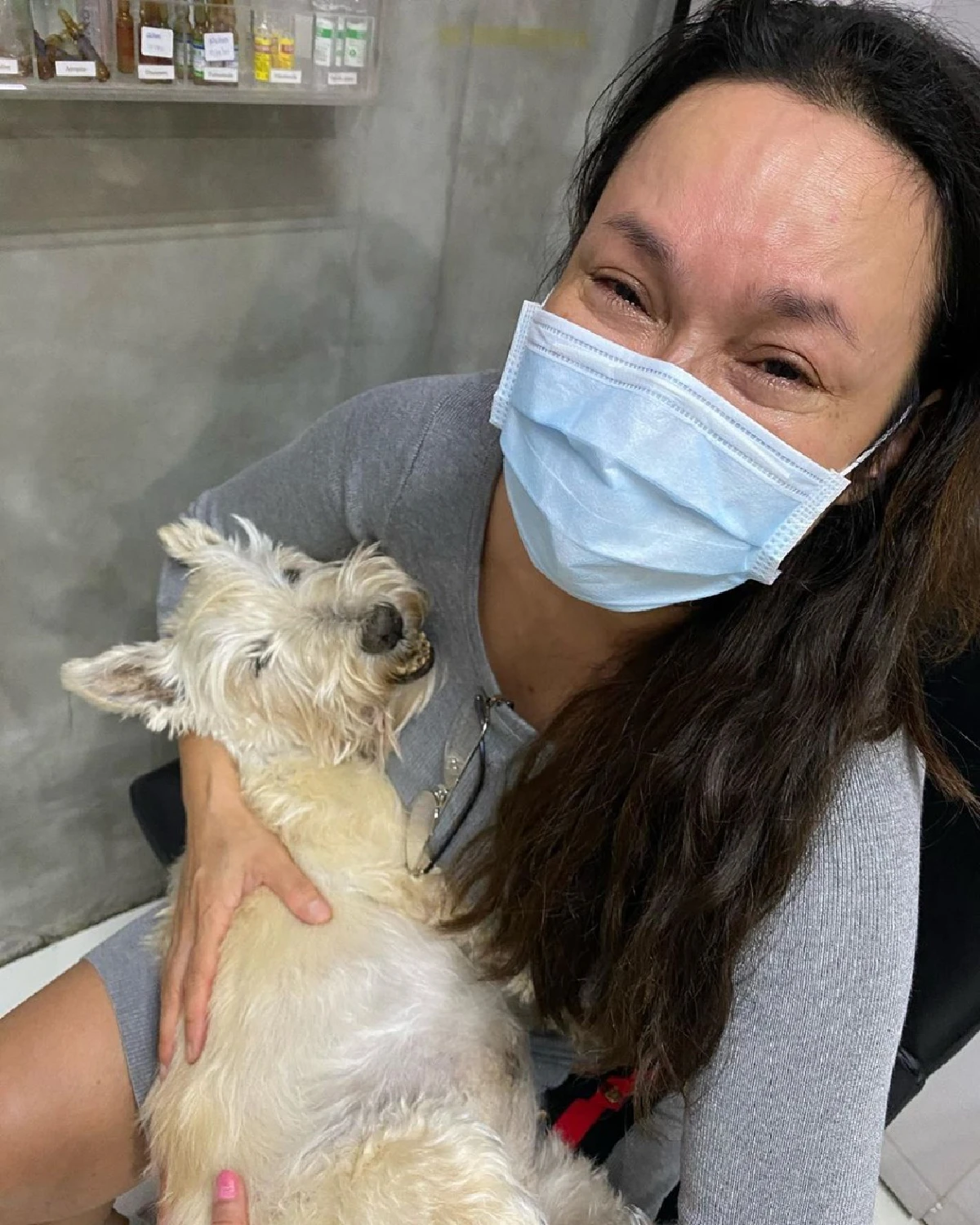 "ใหม่ เจริญปุระ" สุดเศร้า! กอดร้องไห้สุนัขที่เลี้ยงเหมือนลูก "ไอรีแลนด์" ครั้งสุดท้าย