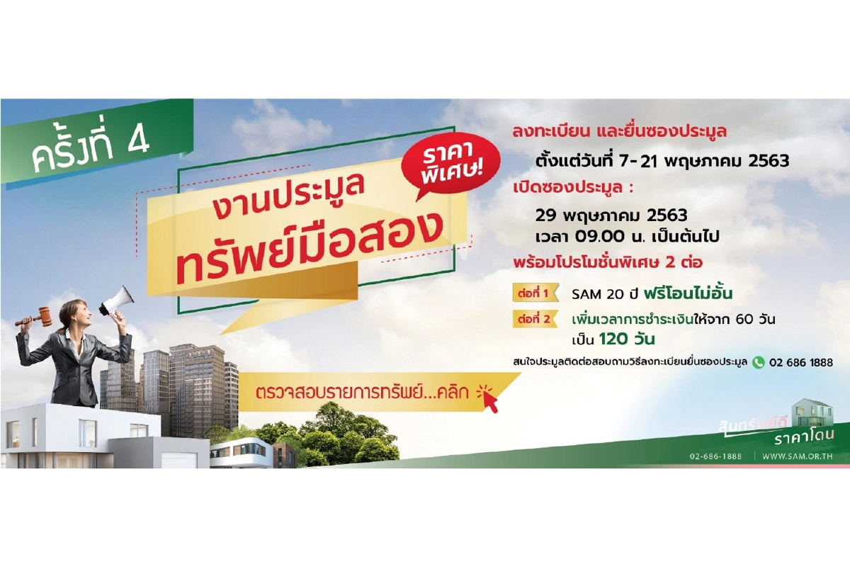 SAM ช่วยลูกค้าฝ่าวิกฤต หยิบทรัพย์ 40 ชิ้นงามปรับลดราคาสูงสุดถึงเกือบ 30%