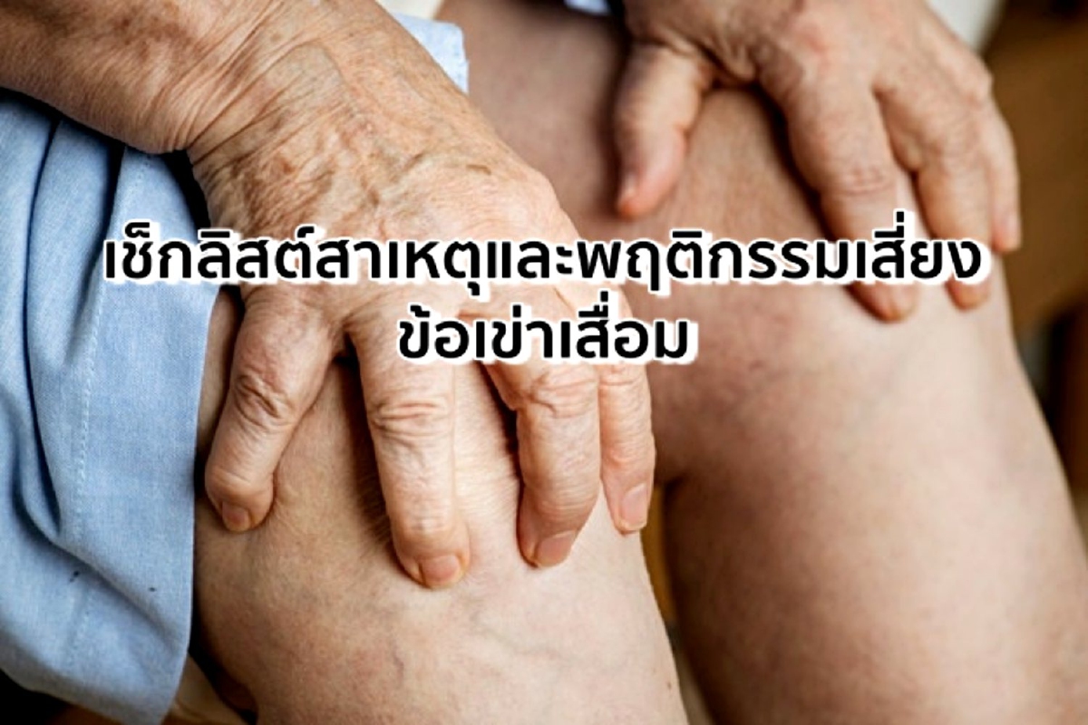 เช็กลิสต์สาเหตุและพฤติกรรมเสี่ยงก่อข้อเข่าเสื่อม เช็กลิสต์สาเหตุและพฤติกรรมเสี่ยงก่อข้อเข่าเสื่อม
