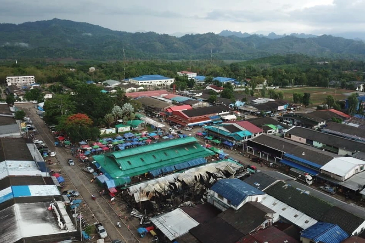 สังขละบุรีเปิดจุดลงทะเบียนหลังเกิดเหตุไฟไหม้ตลาดสดเทศบาลตำบลวังกะ