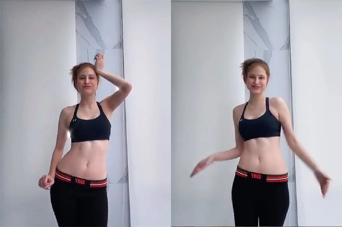 "ขวัญ อุษามณี" กับลีลาแดนซ์บริหารเอว น่ารักสดใส  แถมหุ่นเป๊ะมาก