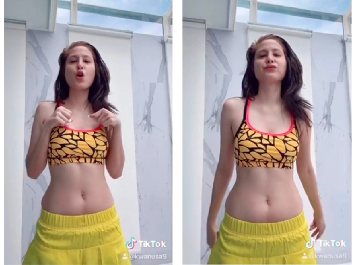 "ขวัญ อุษามณี" กับลีลาแดนซ์บริหารเอว น่ารักสดใส  แถมหุ่นเป๊ะมาก