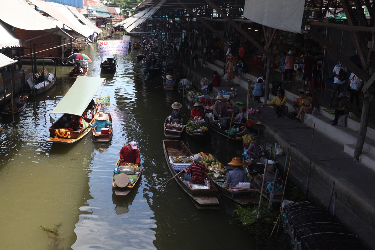 เปิดแล้ว"ตลาดน้ำดำเนินสะดวก"ปลุกท่องเที่ยวทางน้ำให้กลับมาคึกคัก