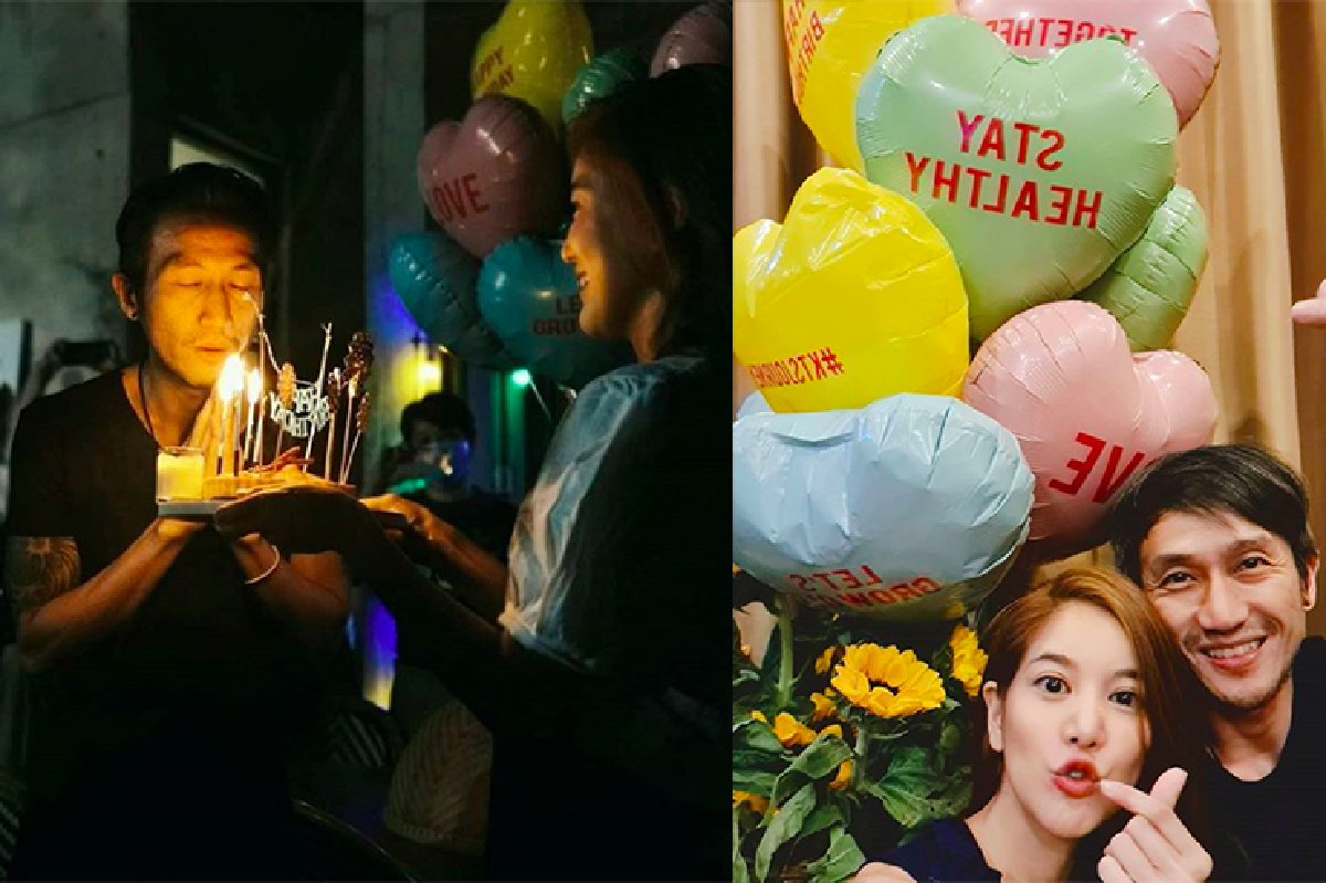 “ก้อย รัชวิน” ถือลูกโป่งร้องเพลง HBD “ตูน บอดี้สแลม” อายุครบ 41 ปี “ก้อย รัชวิน” ถือลูกโป่งร้องเพลง HBD “ตูน บอดี้สแลม” อายุครบ 41 ปี