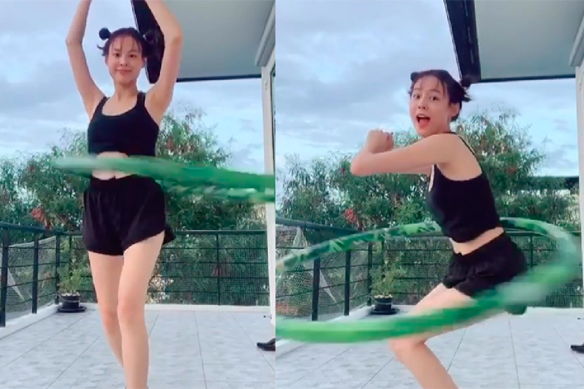 ”แพทตี้" โชว์เอวบางๆ เล่นฮูลาฮูปสุดพลิ้ว ด้าน “แดน"  เตรียมไม้เรียวรอ