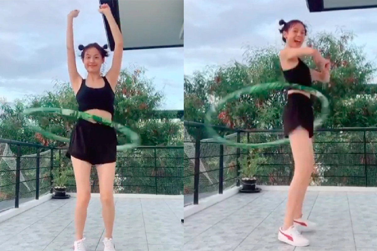 ”แพทตี้" โชว์เอวบางๆ เล่นฮูลาฮูปสุดพลิ้ว ด้าน “แดน"  เตรียมไม้เรียวรอ