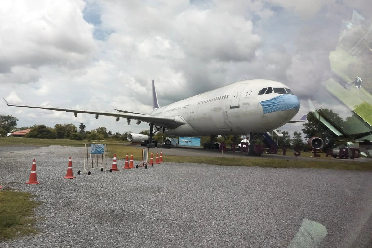 ทึ่ง!เครื่องบินแอร์บัสปลดระวางสวมแมสก์ป้องกันโควิด-19