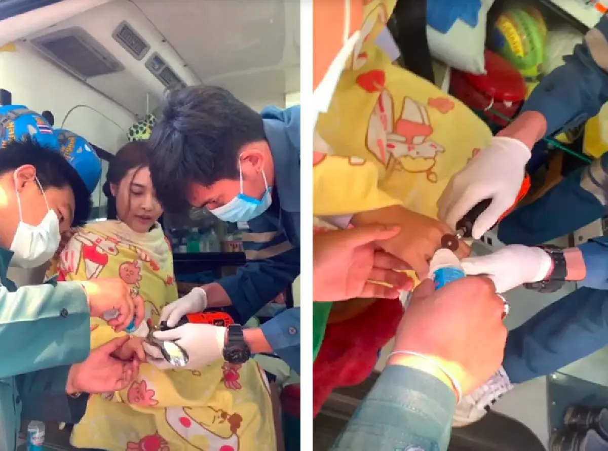 “ปุ๊กลุก” ถอดแหวนที่ใส่เข้าฉากไม่ได้ค้างข้ามวัน จนกู้ภัยต้องมาช่วยตัด!