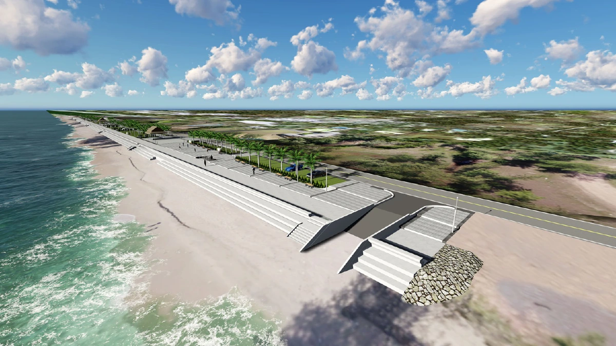 กรมโยธาธิการฯเร่งปรับภูมิทัศน์ชายหาดม่วงงามฟื้นการท่องเที่ยว