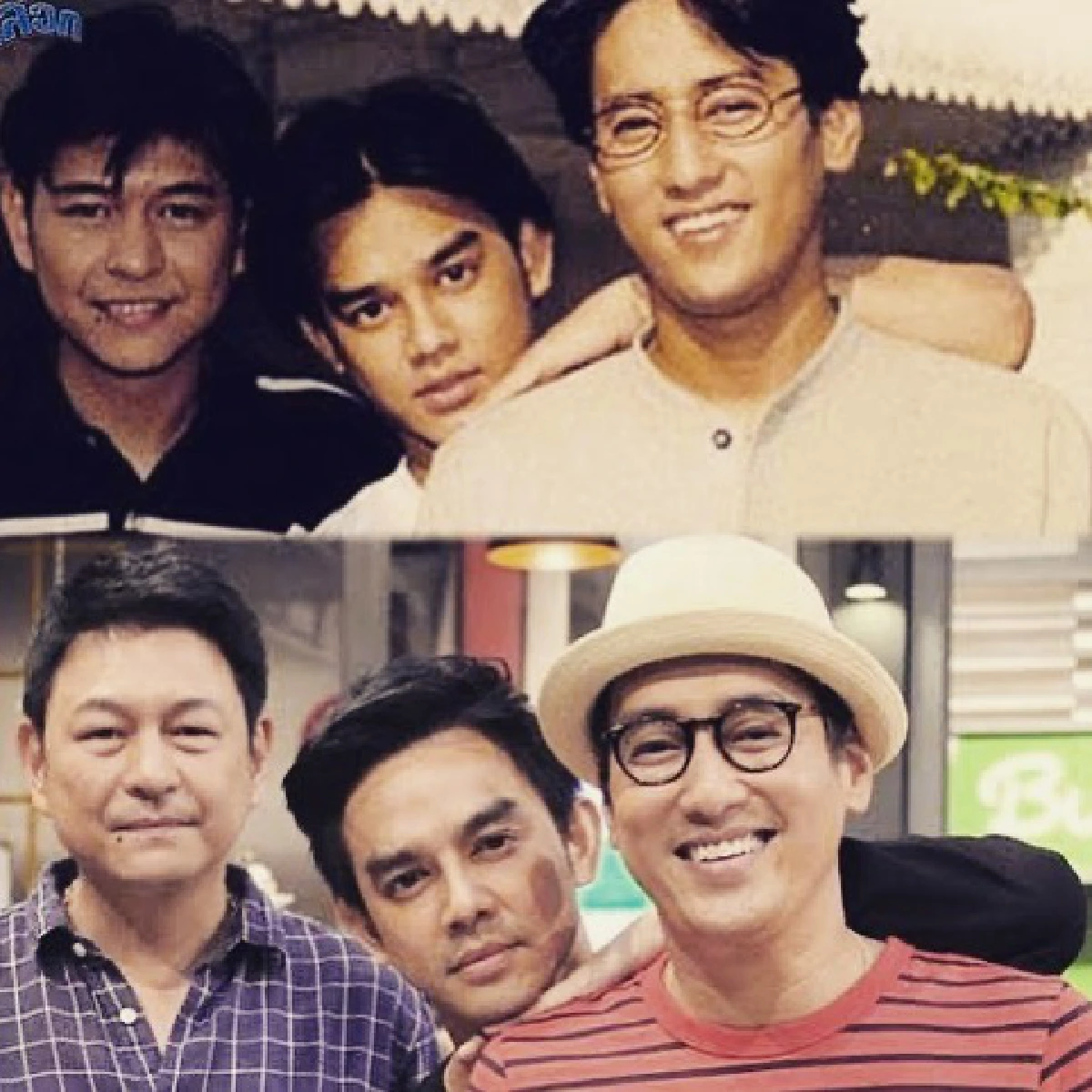 สามหนุ่มสามมุม! กบ-แท่ง-มอส รวมตัวเทียบภาพ 29 ปีผ่านไป ลุ้นรียูเนียนร่วมงานกันอีกครั้ง
