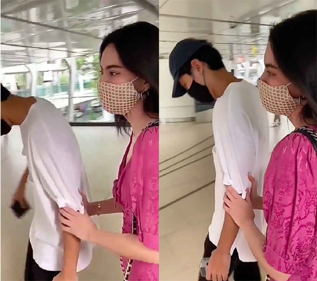 "ใหม่-เต๋อ" ควงแขนแบบชิลๆ พากันเดินเที่ยวตามประสาคนรัก 