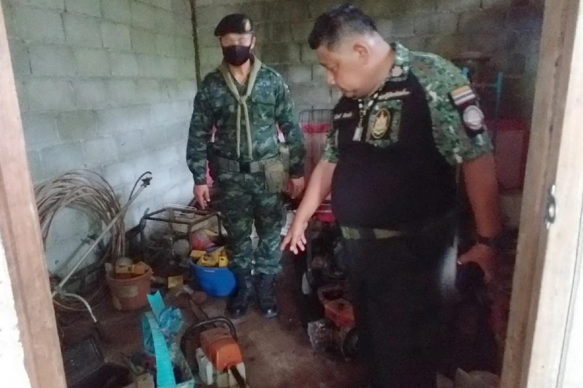 ป่าไม้กาญจน์ค้นวัดดังรอบ2ยึดไม้แปรรูปเถื่อนซุกใต้ถุนโบสถ์