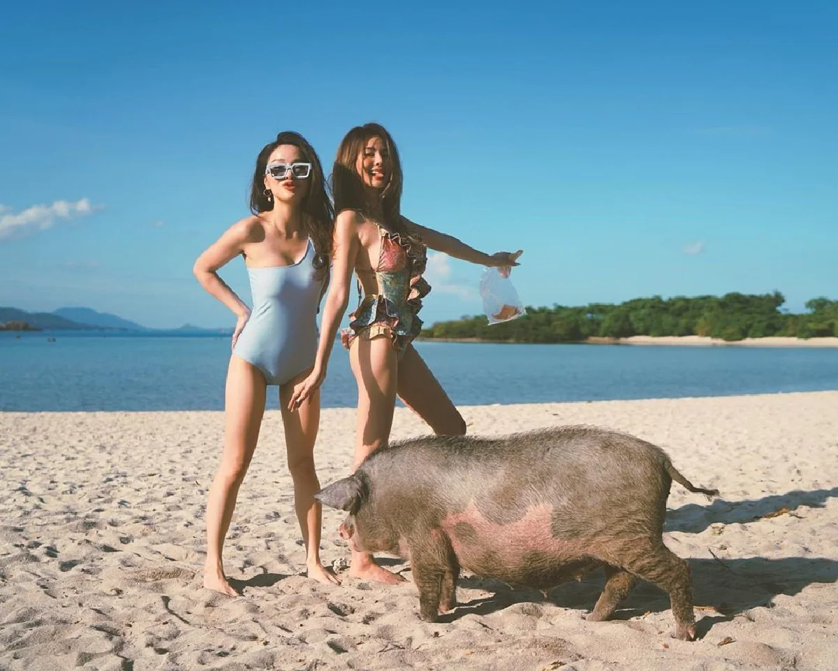 แซ่บคูณสอง! ”ดิว-แอร์" แท็กทีมประชันความเซ็กซี่ จัดหนักจัดเต็มทะเลสมุย