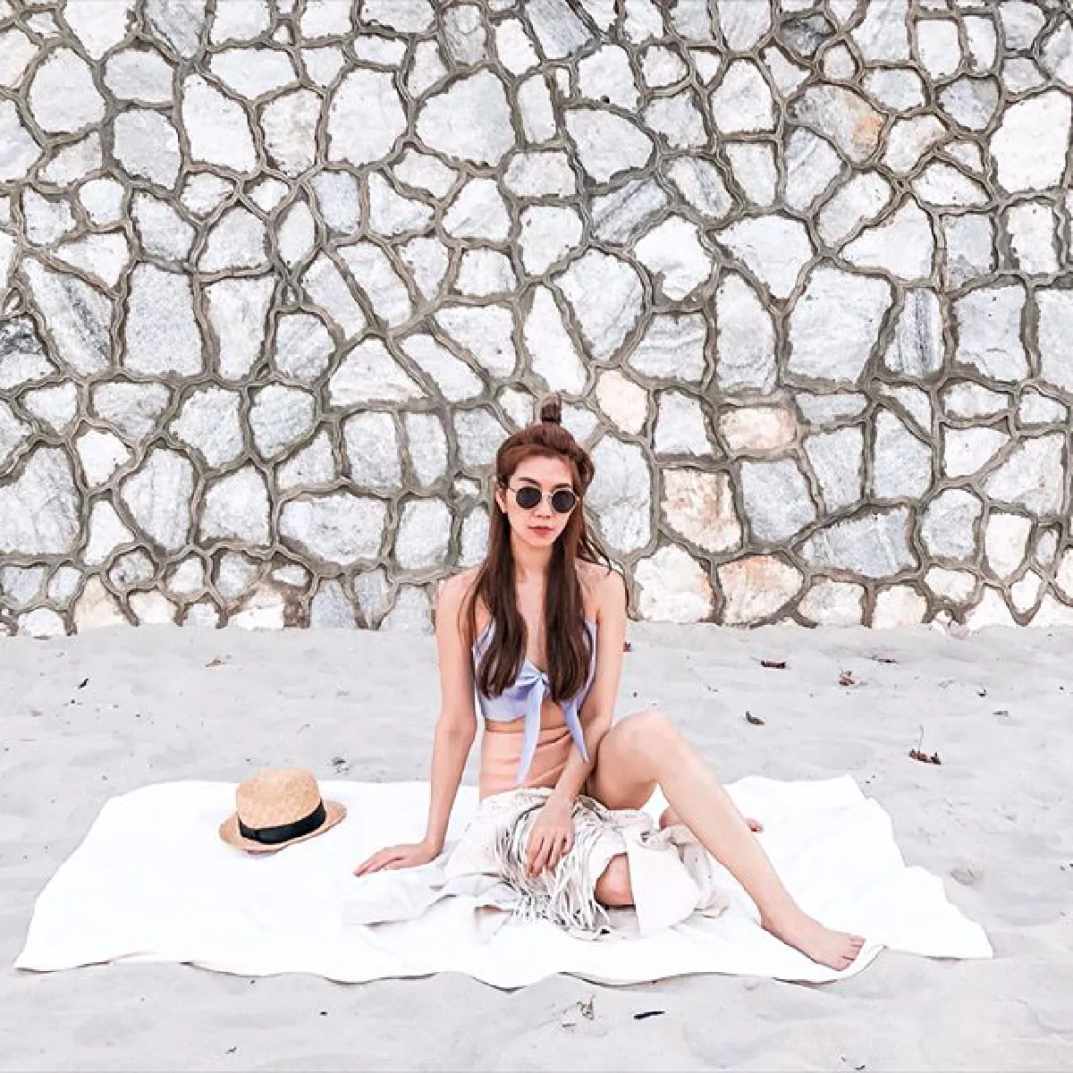 ส่องภาพ วุ้นเส้น วิริฒิภา เซ็กซี่เบาๆ อวดผิวขาวออร่าเที่ยวทะเลหัวหิน