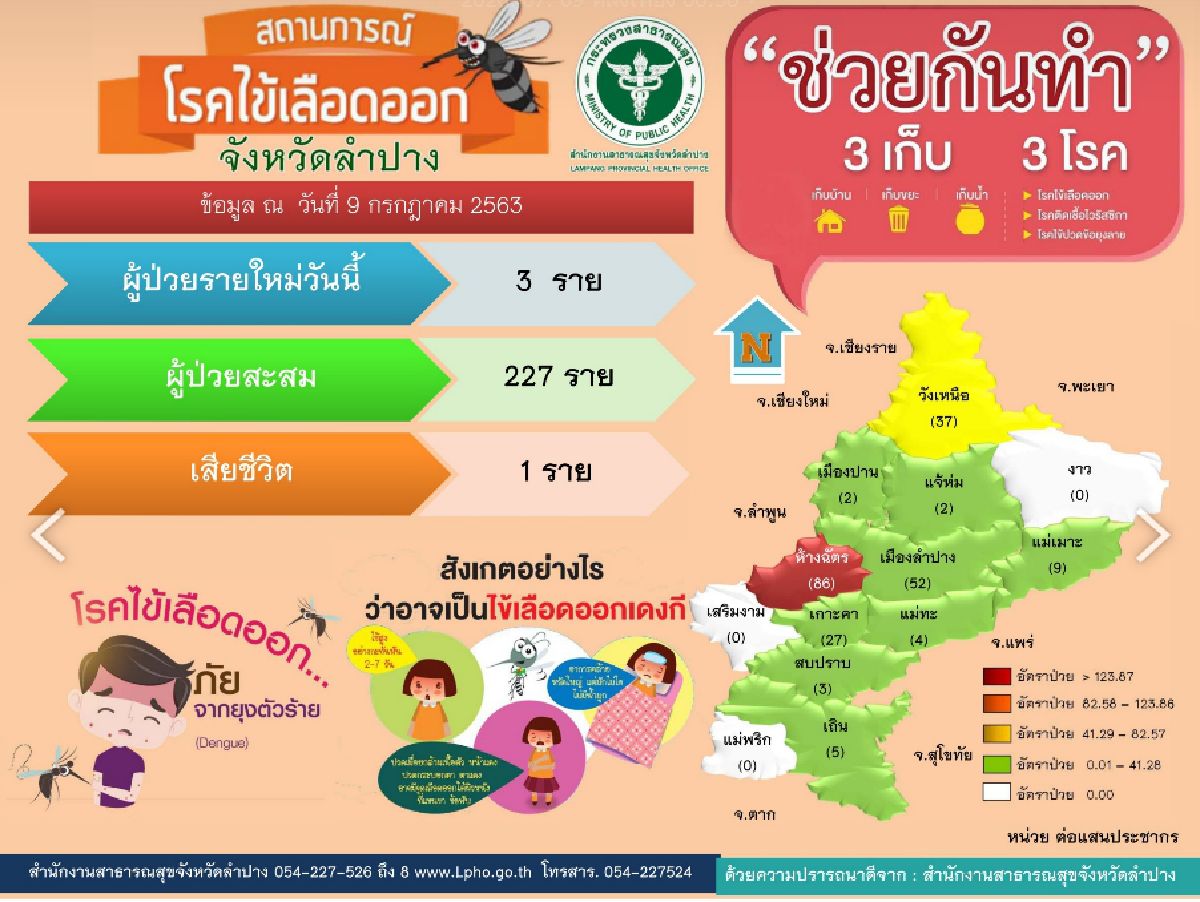 ลำปางพบผู้ป่วยไข้เลือดออกตายครั้งแรกในรอบ10ปี
