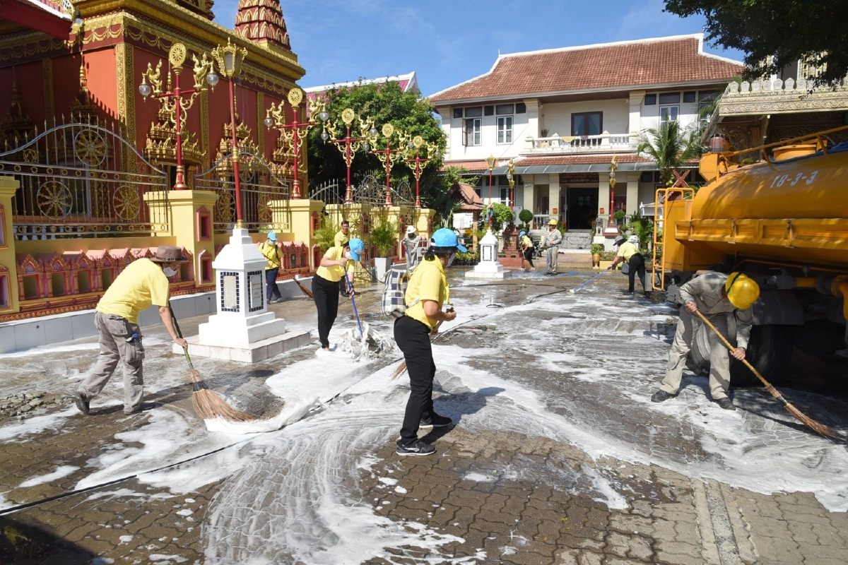 MEA อาสาพัฒนาศาสนสถานเนื่องในโอกาสวันเฉลิมพระชนมพรรษาพระบาทสมเด็จพระเจ้าอยู่หัว และออกหน่วยบริการชุมชน
