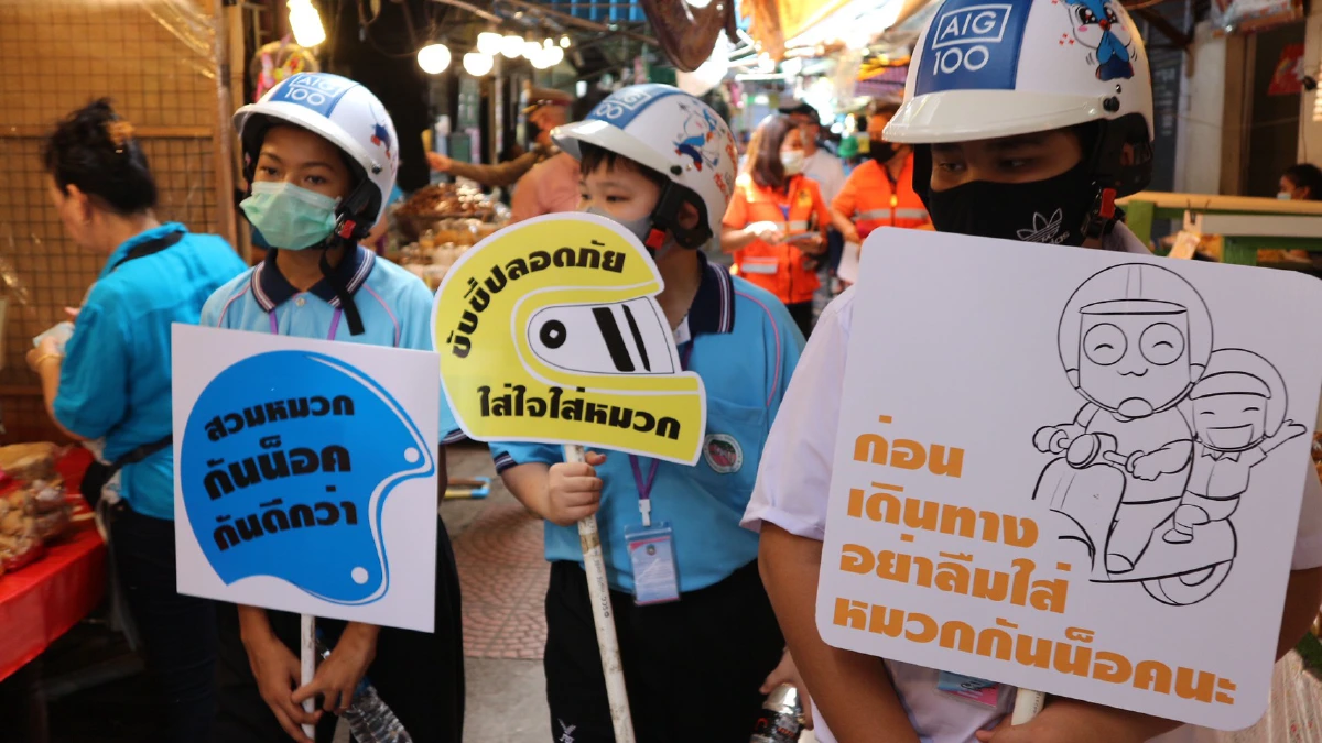 นำร่อง"อัมพวา"พื้นที่สวมหมวกนิรภัย 100 % ฝ่าฝืนจับปรับเข้ม