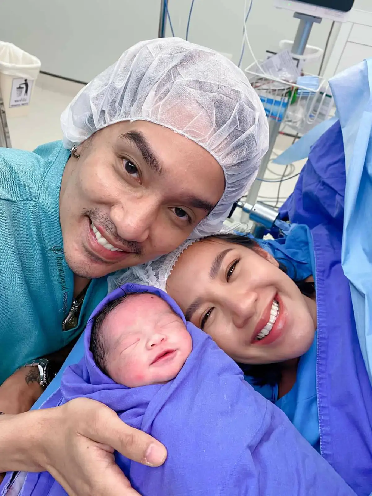 คลอดแล้ว! "น้องเวทมนต์" ลูกสาวตัวน้อยของ “แม่ใบเตย-พ่อแมน” น่ารักน่าชังมาก