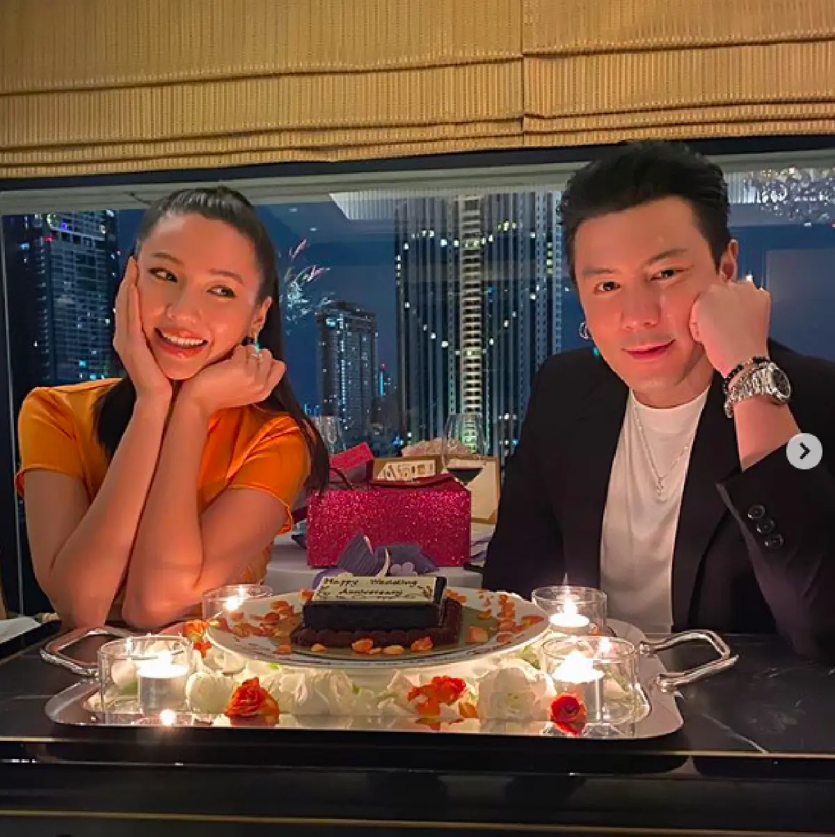 "โดม-เมทัล" ฉลองครบรอบแต่งงาน 1 ปี สุดโรแมนติก! พากันล่องเรือชมวิว-ดินเนอร์หวาน