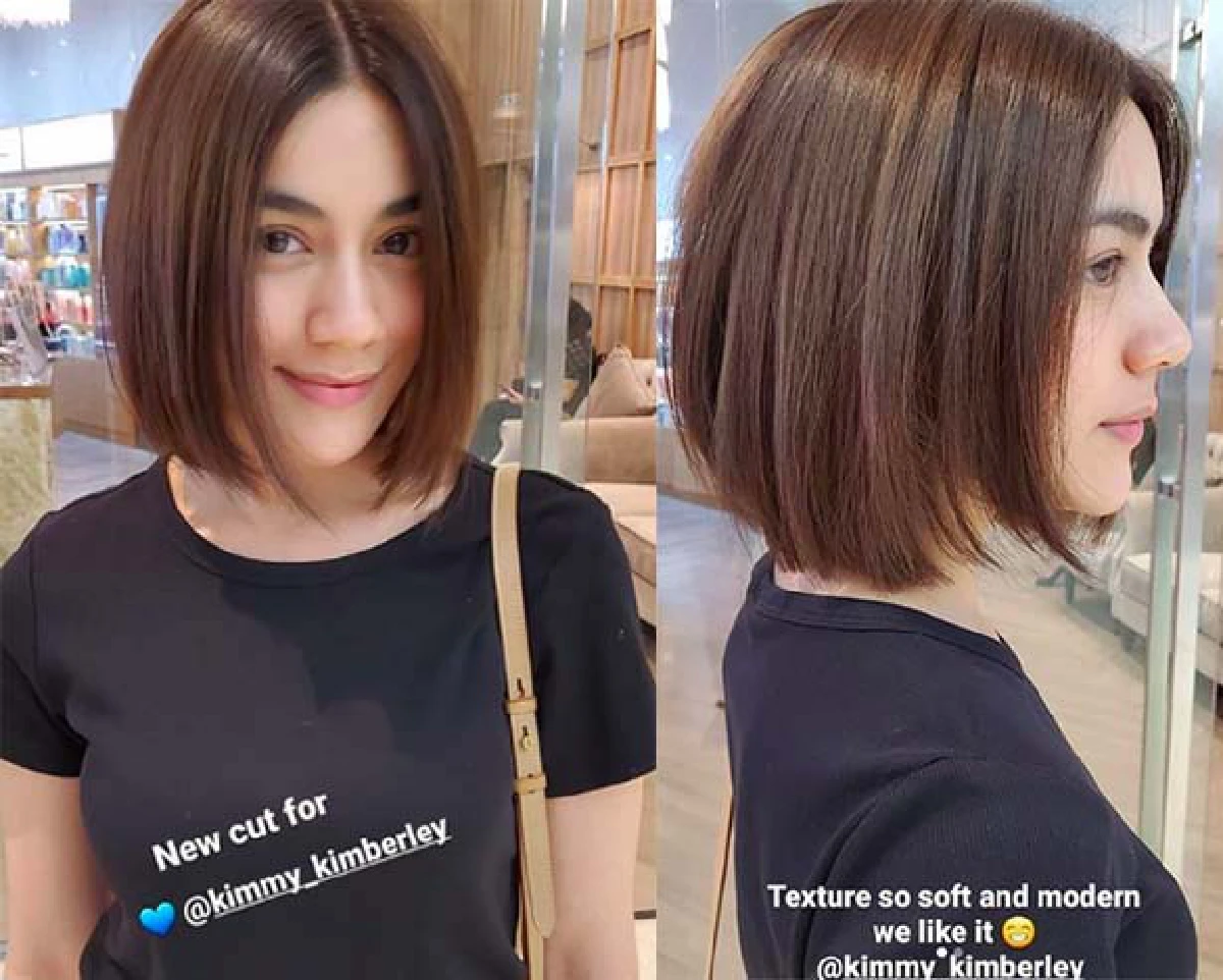 “คิมเบอร์ลี่” เปลี่ยนลุคใหม่อีกแล้ว! ตัดผมบ๊อบสั้น ยืดตรงสวยเฉี่ยวไปอีกแบบ