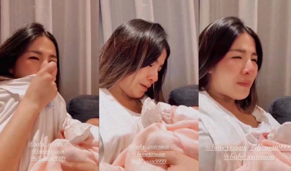 “ใบเตย อาร์สยาม” นั่งอุ้มลูกสาว จู่ๆ ก็ปล่อยโฮออกมา ทำเอา “ดีเจแมน-ลุกซ์” ถึงกับงง! 