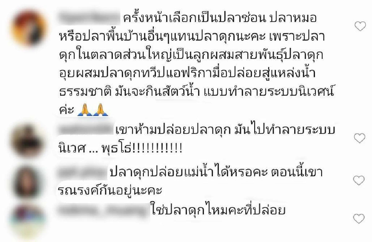 "ไอซ์ อภิษฎา" โดนดราม่าอีกแล้ว หลังตั้งใจทำบุญปล่อยปลาลงแม่น้ำ