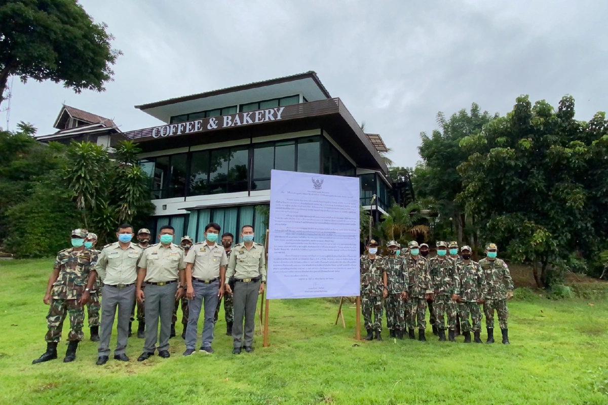 กรมอุทยานฯปักป้ายสั่งรื้อโรงแรมดังสังขละบุรีมูลค่ากว่า40ล้านบาท