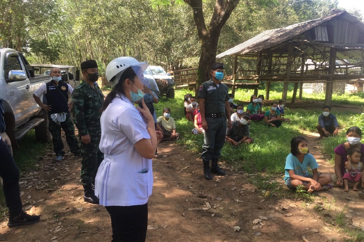 กาญจน์สั่งกักบริเวณ1หมู่บ้านใกล้ชายแดนป้องกันโควิด-19