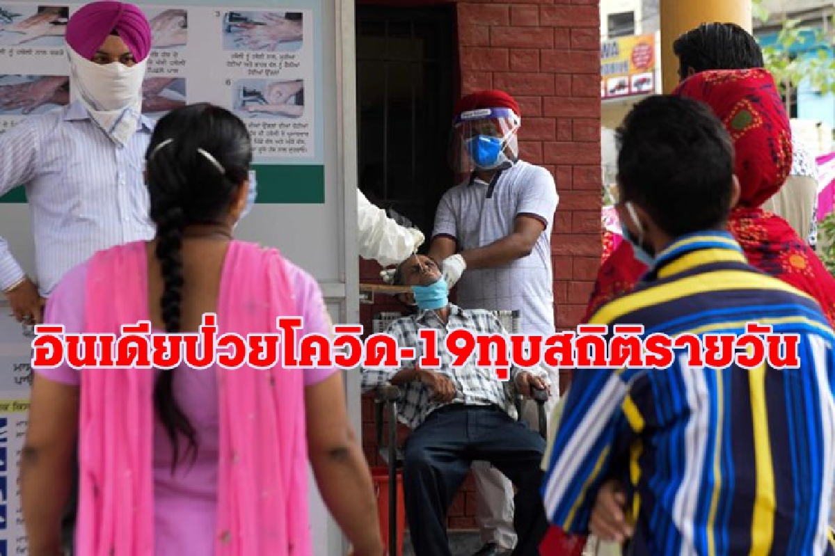 อินเดียป่วยรายวันทุบสถิติโลก วันเดียวติด 84,156 คน อินเดียป่วยรายวันทุบสถิติโลก วันเดียวติด 84,156 คน