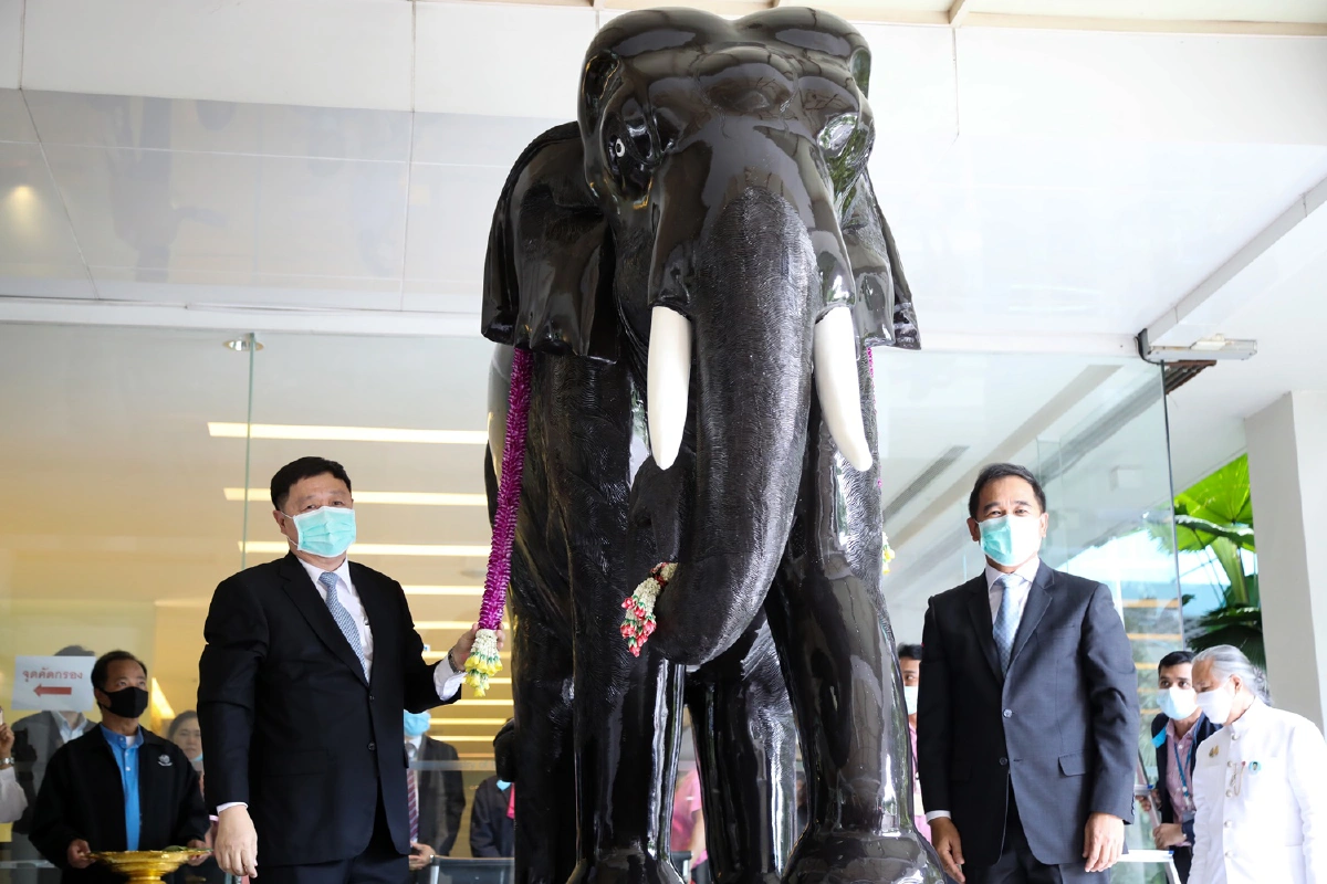 คลังบวงสรวงองค์ช้างคู่ สร้างกำลังใจในแก้ปัญหาเศรษฐกิจสู้โควิด-19