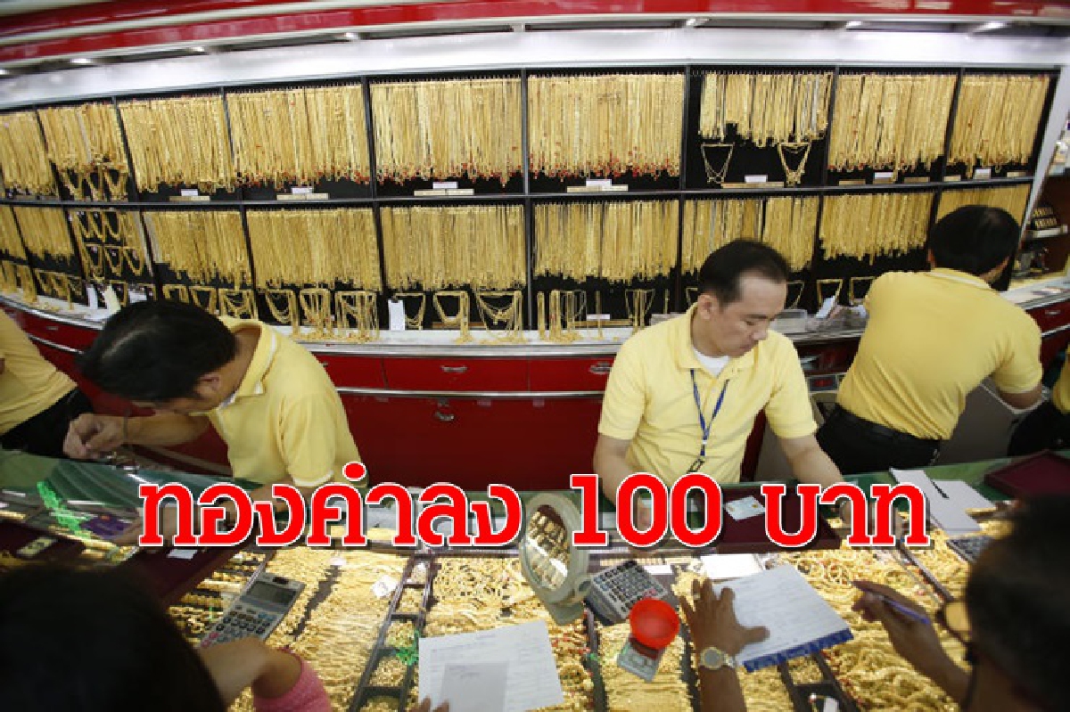 ทองคำ 16 ก.ย. ปรับลง 100 บาท ทองคำ 16 ก.ย. ปรับลง 100 บาท