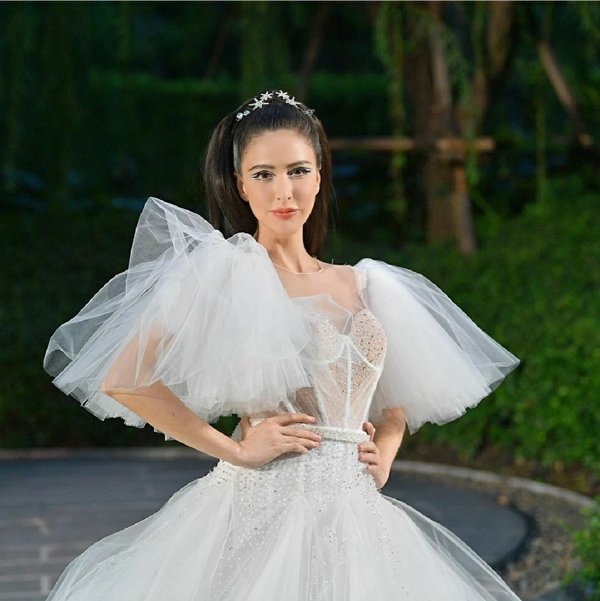  "ศรีริต้า-เทย่า" ว่าที่คุณแม่ป้ายแดงในชุดสวย ออร่าพุ่งสวย สะกดทุกสายตา