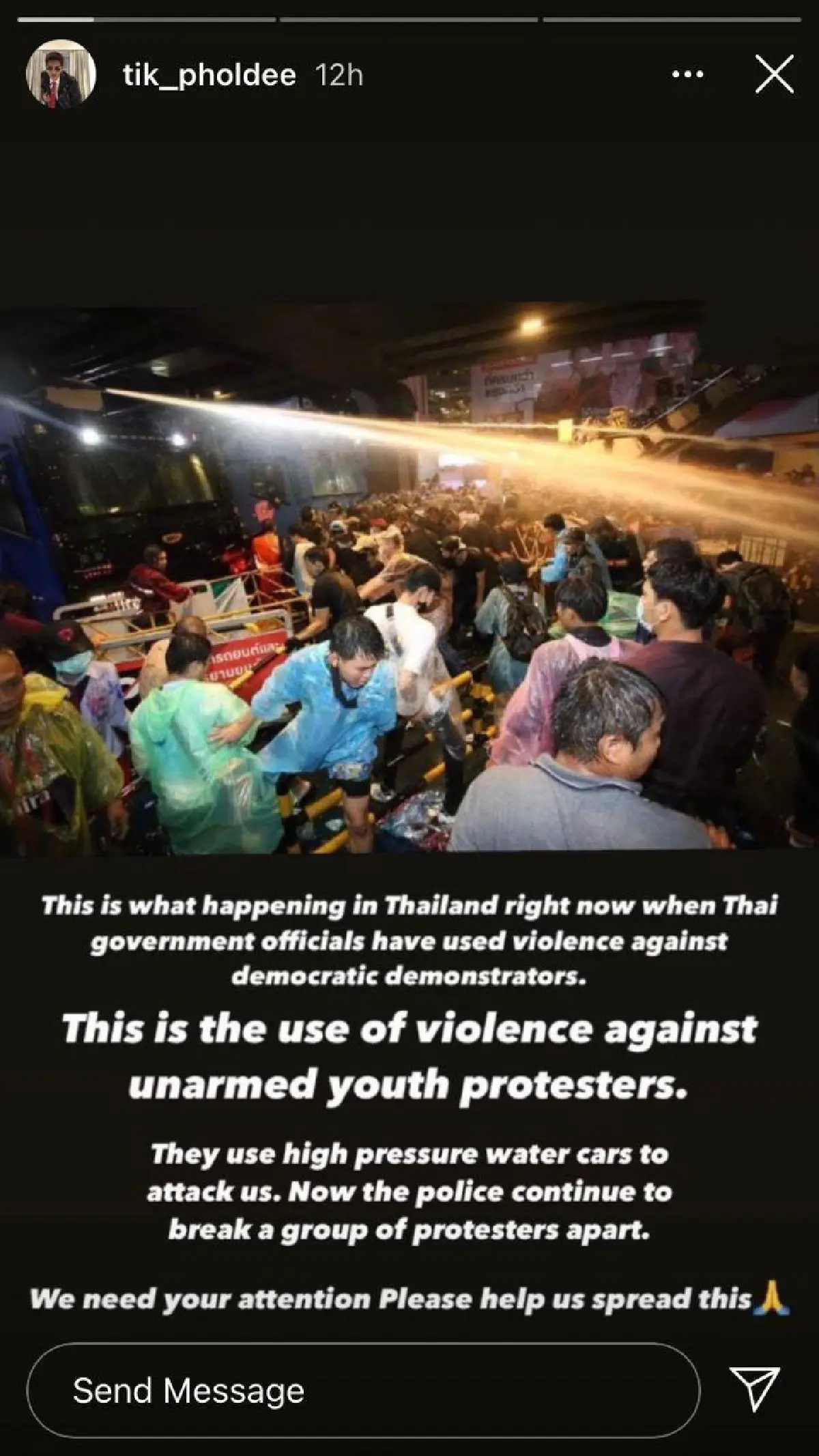 เหล่าดาราคนดัง ประณามเจ้าหน้าที่ตร. ลั่นไม่สนับสนุนความรุนแรงทุกรูปแบบ