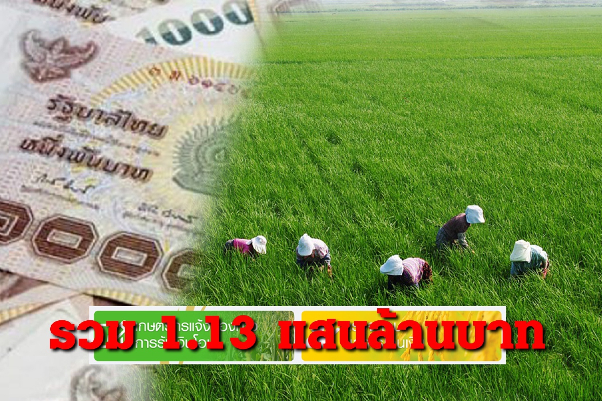 ปิดจ๊อบ!! จ่ายเยียวยาเกษตรกร 7.56 ล้านราย รวม 1.13 แสนล้านบาท ปิดจ๊อบ!! จ่ายเยียวยาเกษตรกร 7.56 ล้านราย รวม 1.13 แสนล้านบาท