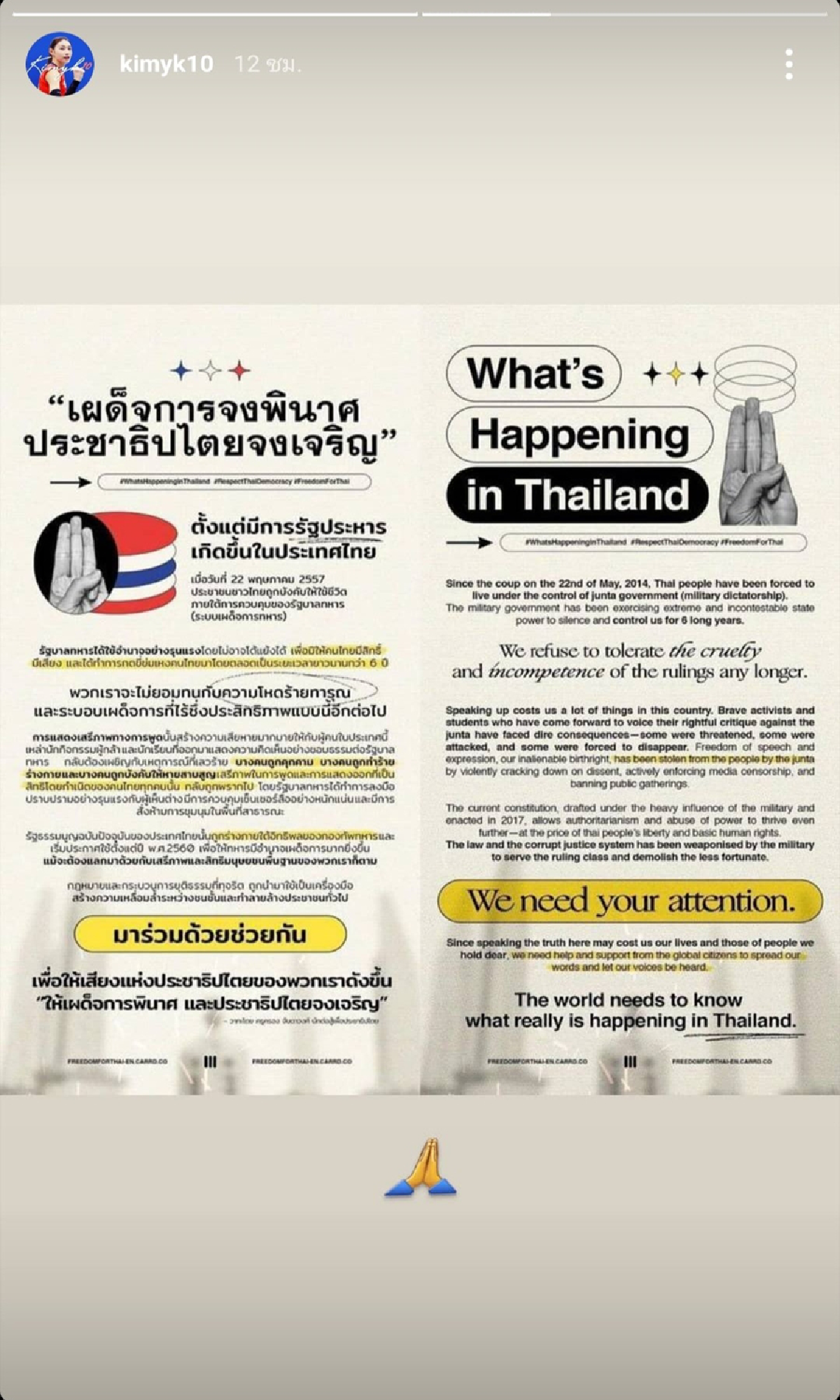 ชาวเกาหลีจับตาความเคลื่อนไหวทางการเมืองไทย