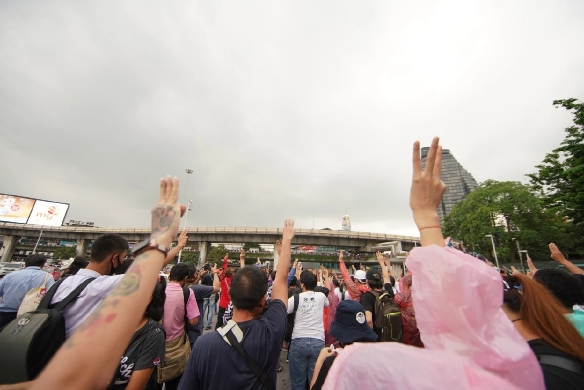 ม็อบมาตามนัดรวมตัวอนุสาวรีย์ชัยสมรภูมิ