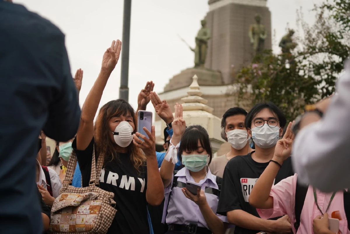 ม็อบมาตามนัดรวมตัวอนุสาวรีย์ชัยสมรภูมิ