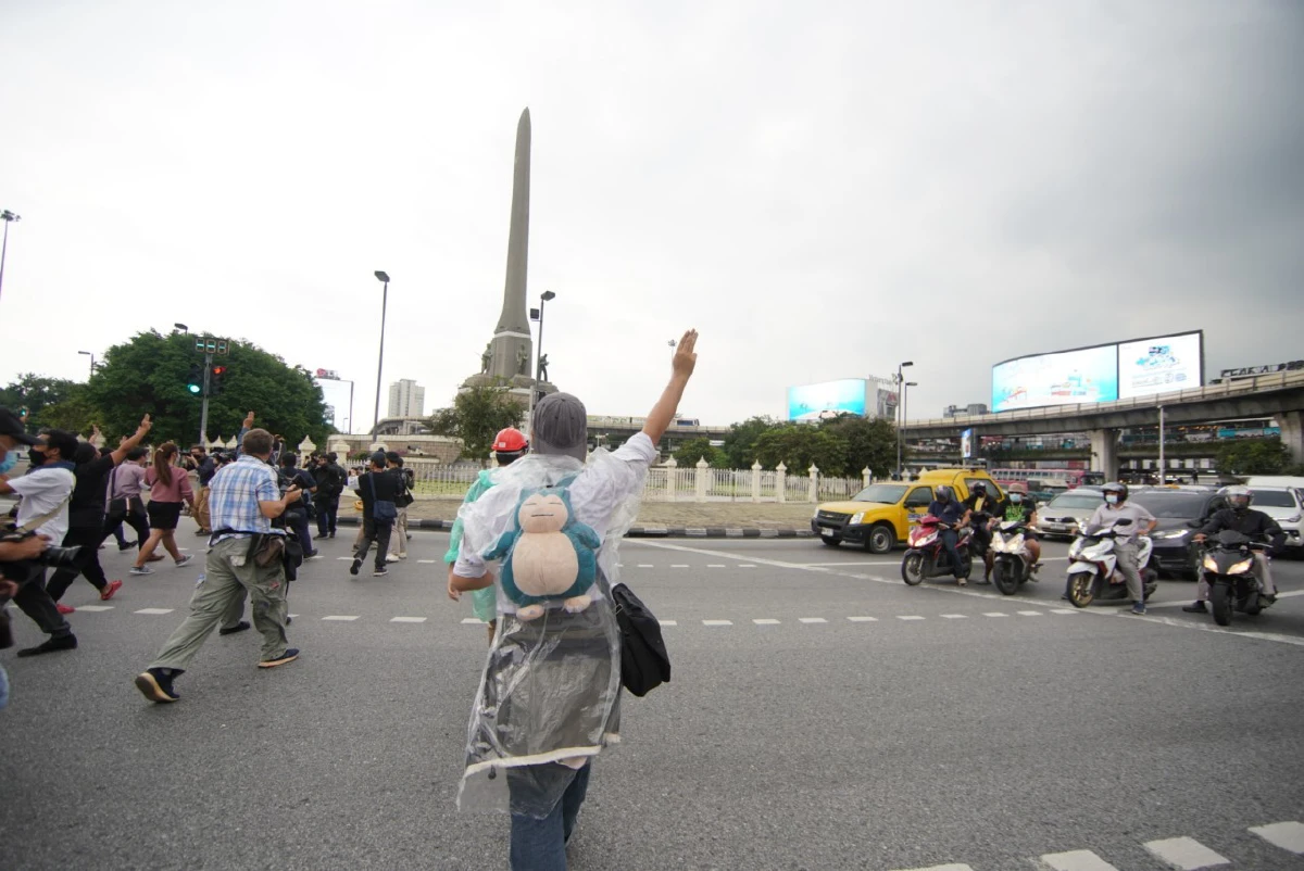 ม็อบมาตามนัดรวมตัวอนุสาวรีย์ชัยสมรภูมิ